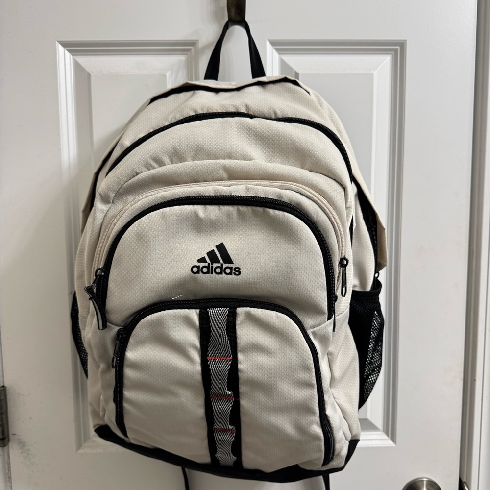 Adidas Prime VI Laptop Backpack, Load Spring Strap, Aluminum Beige/Black